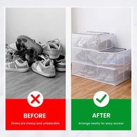 Thumbnail for Dustproof Foldable Transparent Storage Box for Shoes, Toys, Clothes, Books